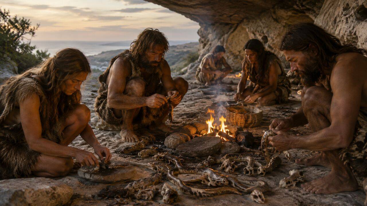 15,000 years ago, humans in Israel were eating snakes and lizards