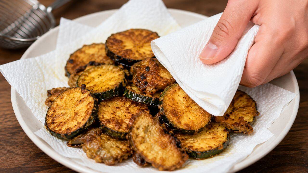 Use a paper towel for oily or fried food<br>