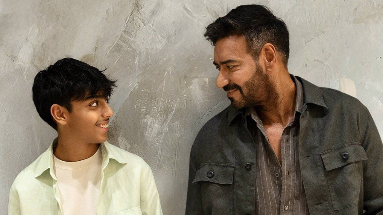 Ajay Devgn visits Trimbakeshwar temple holding son Yug's hand