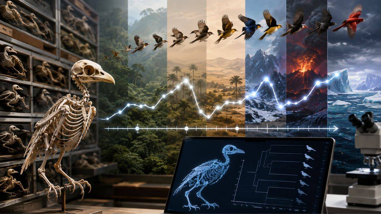 A new method reveals how bird evolution unfolds in bursts<br>