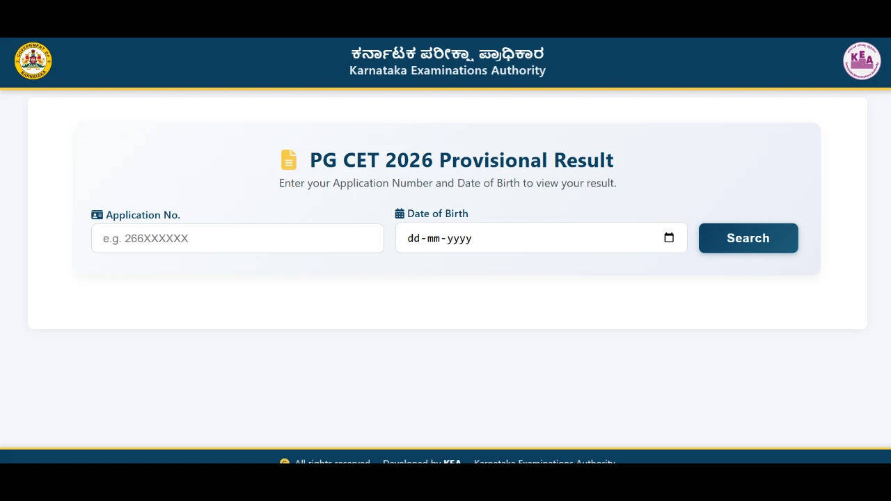 Karnataka PGCET result 2026 declared for MBA, MCA, MTech: Check score, rank and result link