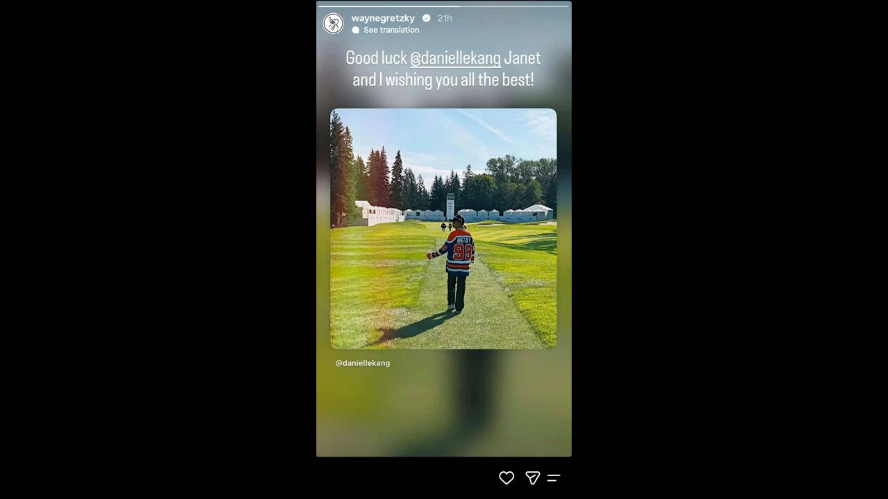 NHL-Wayne Gretzky and wife Janet share words of encouragement for Danielle Kang (Credit: Instagram/@<em>waynegretzky </em>)