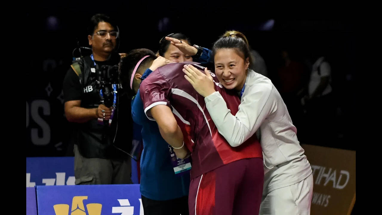New Delhi, Aug 19 (ANI): USA's Garret Tan celebrates after winning his men's sin...