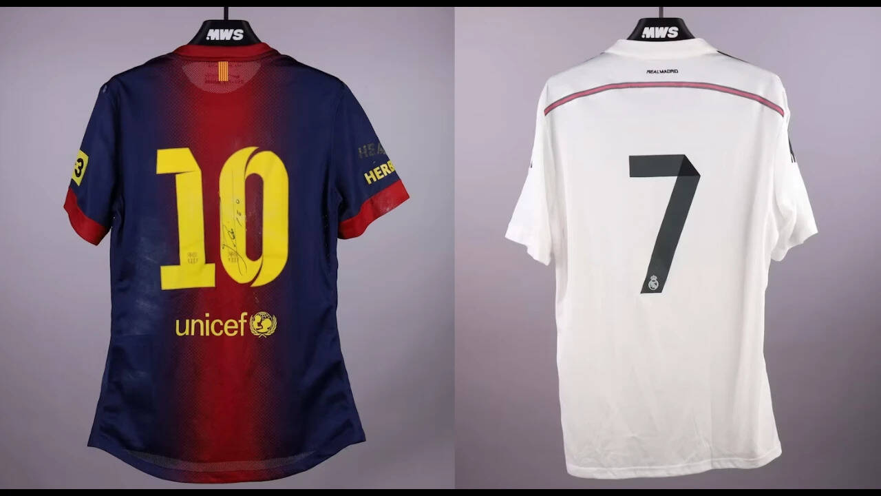 Messi shirt sells for $66,107 at auction, more than six times Ronaldo's