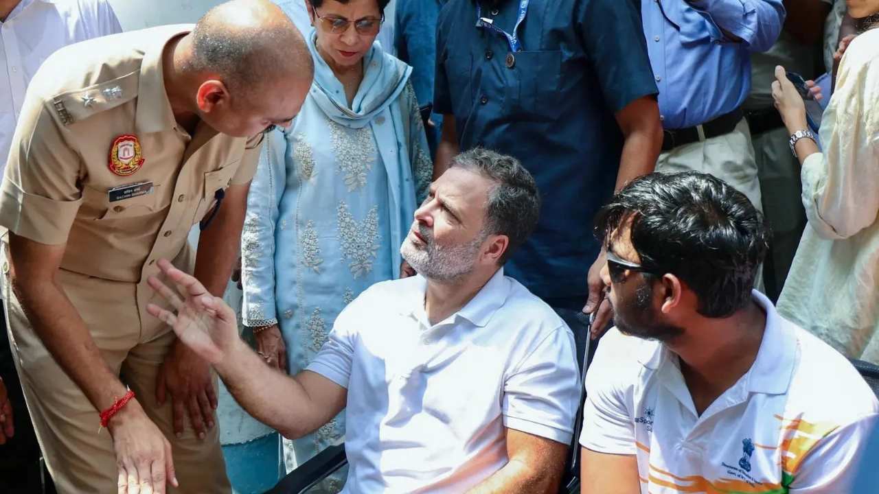 'Over 200 pellets in body, lost eye': Rahul sits on dharna with victim; seeks FIR