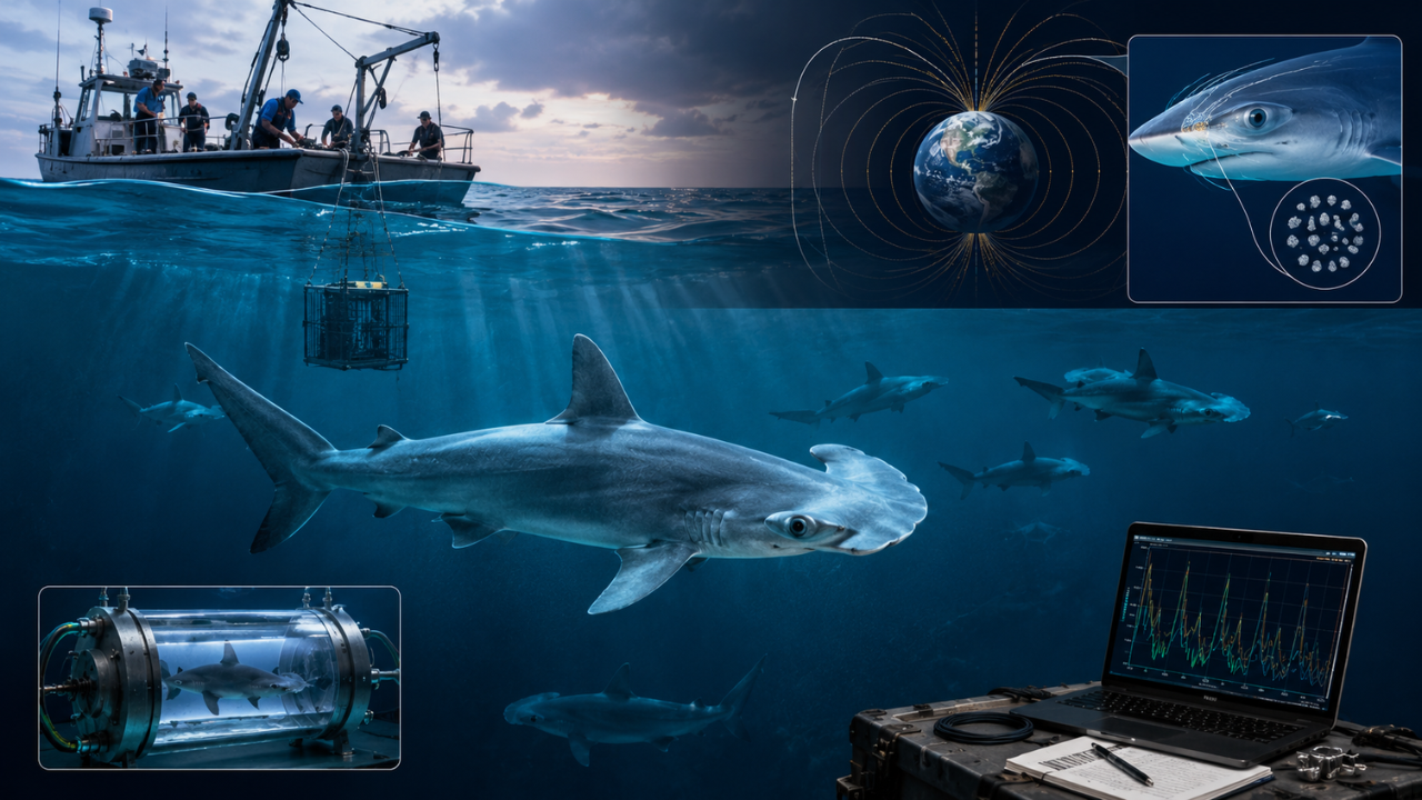 In 2021, 20 bonnethead sharks showed they use Earth's magnetic field to navigate