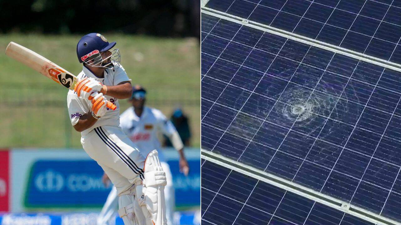 Retired hurt on Day 1, Pant returns to smash 95m six and damage solar panel