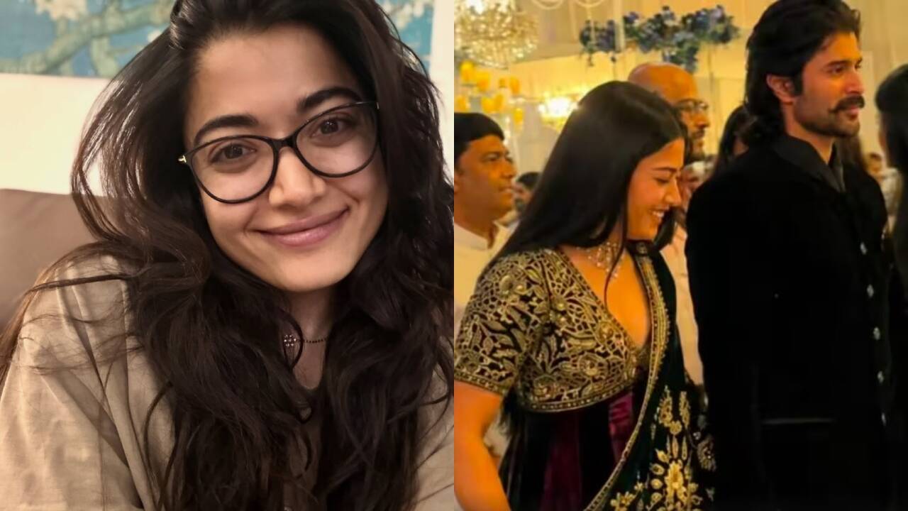 Rashmika Mandanna steps out after injury; Vijay holds her hand
