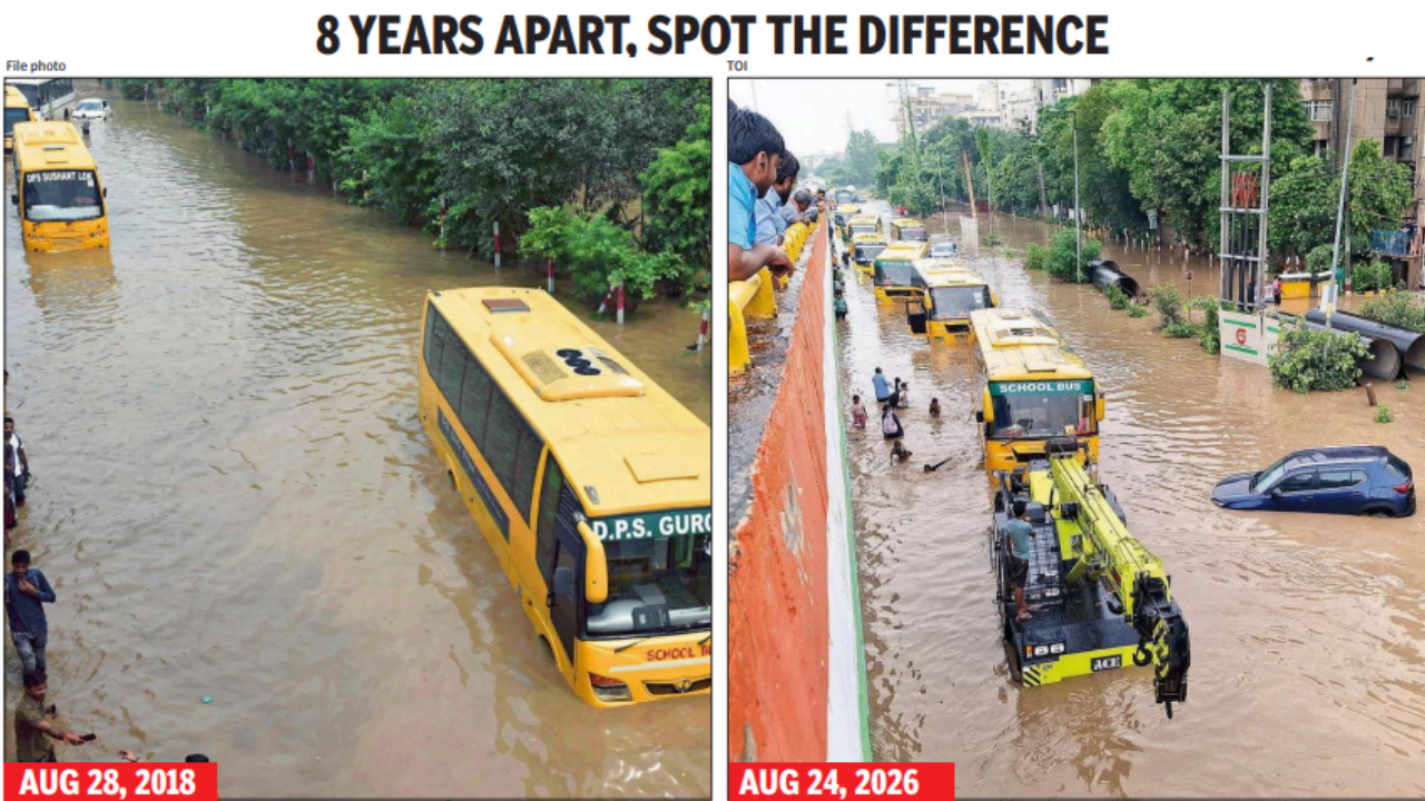 8 years apart, spot the difference: Gurgaon's annual infrastructure betrayal