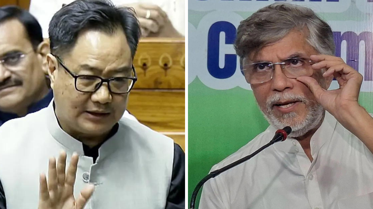 ‘Do you swim with full suit & coat?’ Rijiju hits back at Khera for mocking swimming video