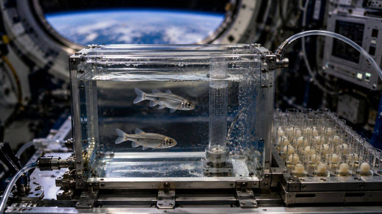 In 1973, NASA sent fish and eggs into space to study life without gravity
