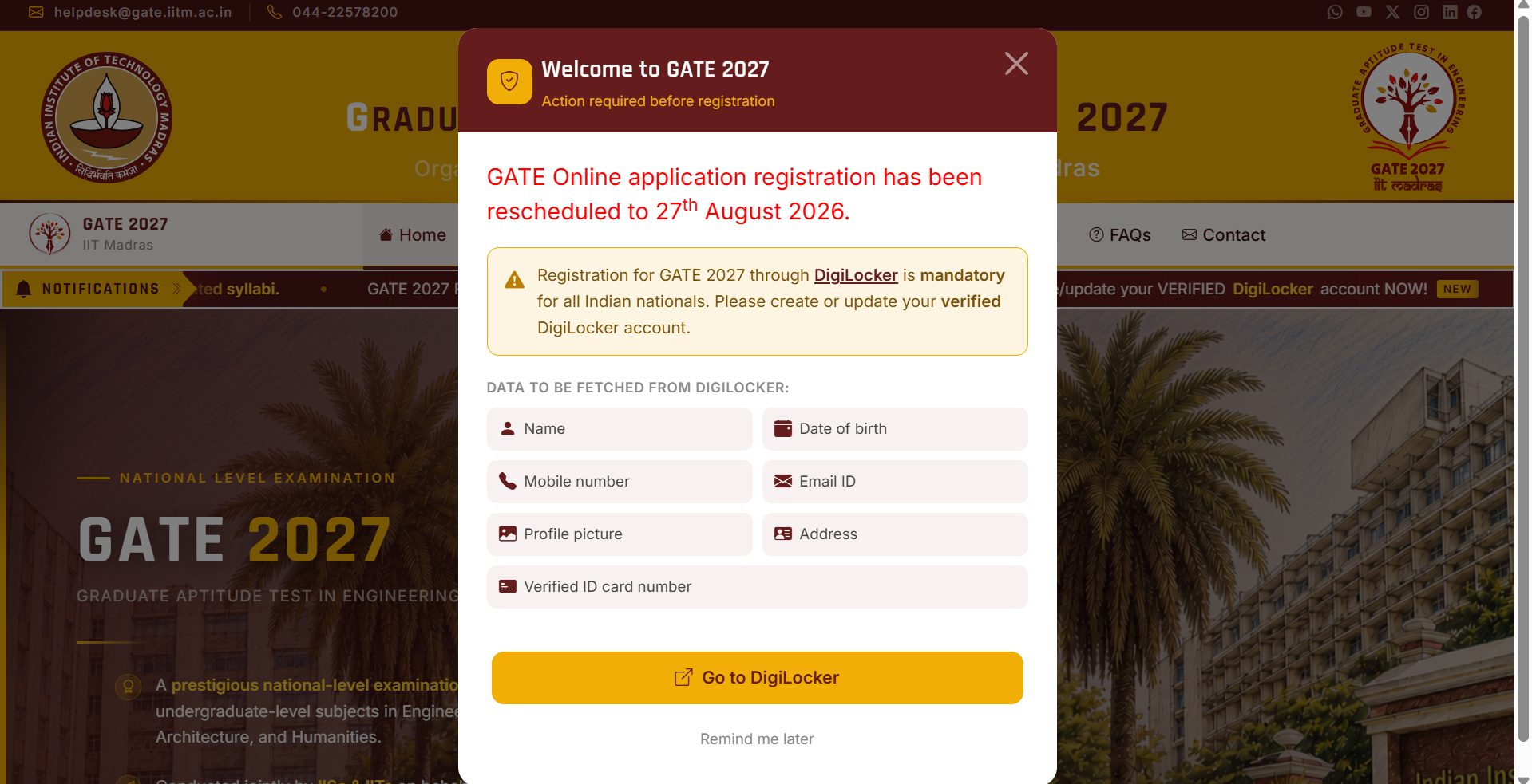 GATE 2027 registration begins tomorrow: Check eligibility, fee, key dates and how to apply