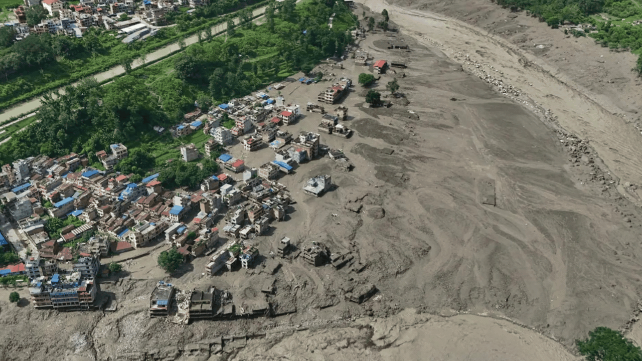 Ice-rock avalanche likely triggered Bhotekoshi flood; quake link under probe