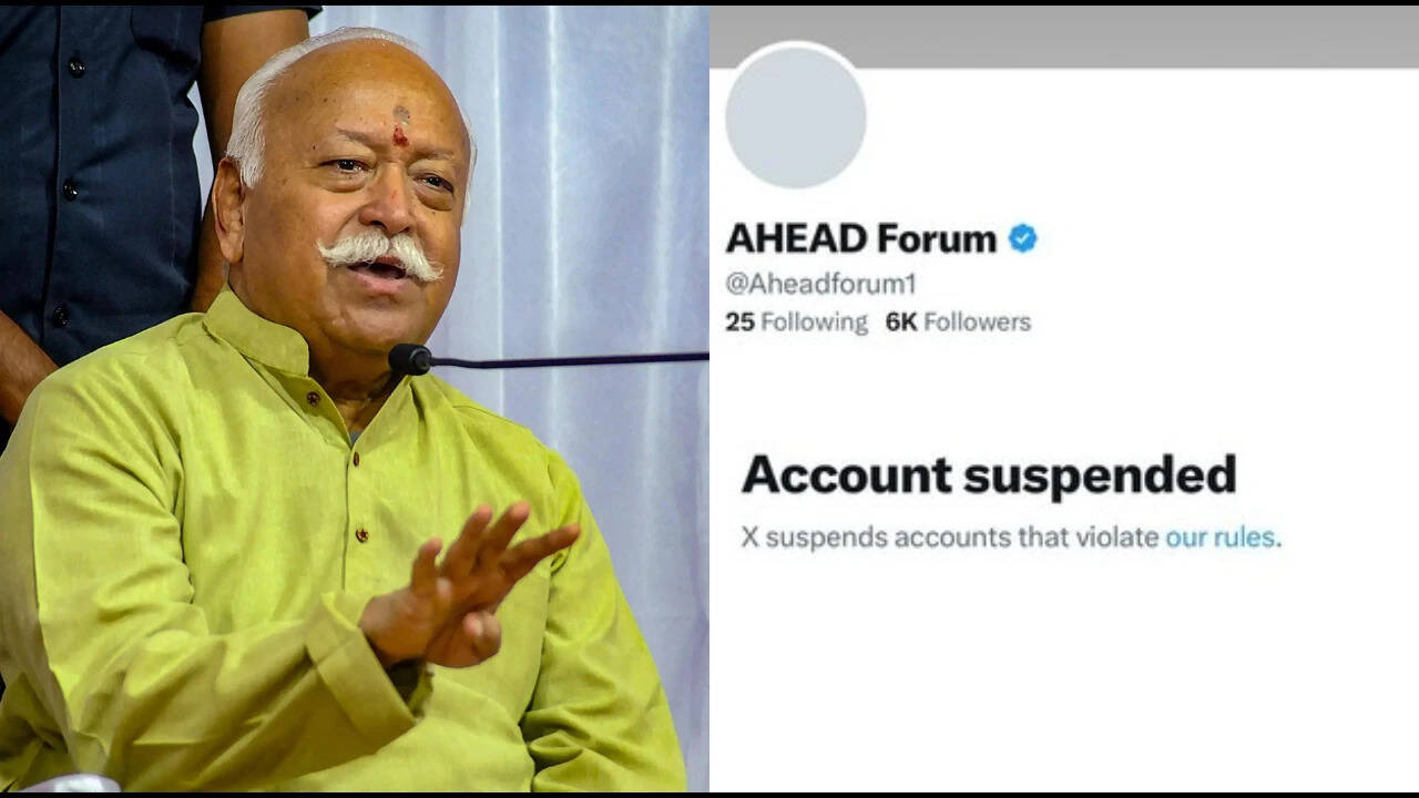 RSS Chief Mohan Bhagwat's US event organiser AHEAD’s X account suspended ahead of programme