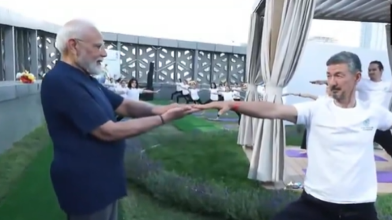 Watch: PM Modi takes part in yoga session during Uzbekistan visit