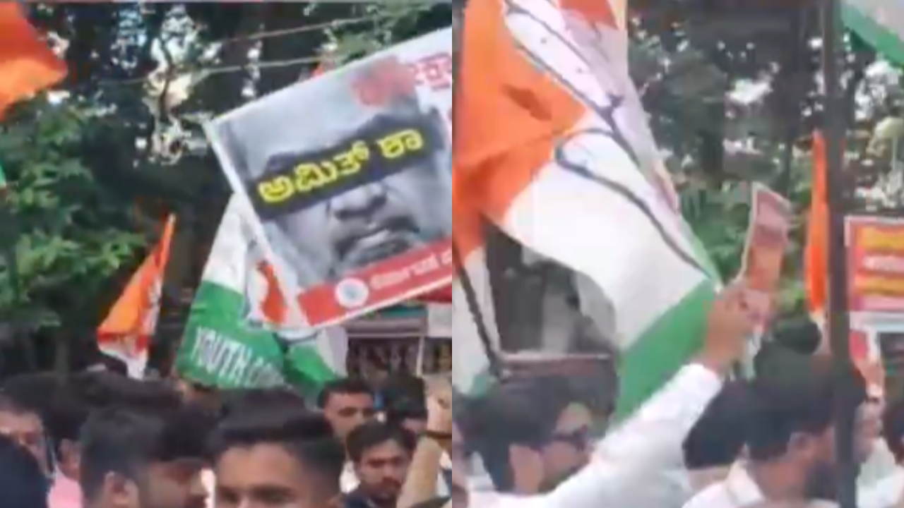 NEET row: Youth Congress protests at Bengaluru BJP office, demands Shah’s resignation