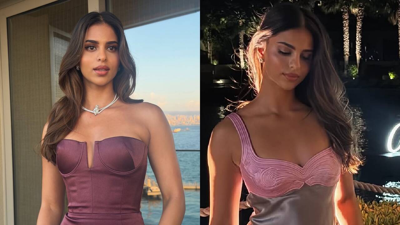Suhana Khan stuns in a silk satin midi dress worth Rs 6 lakh at an event