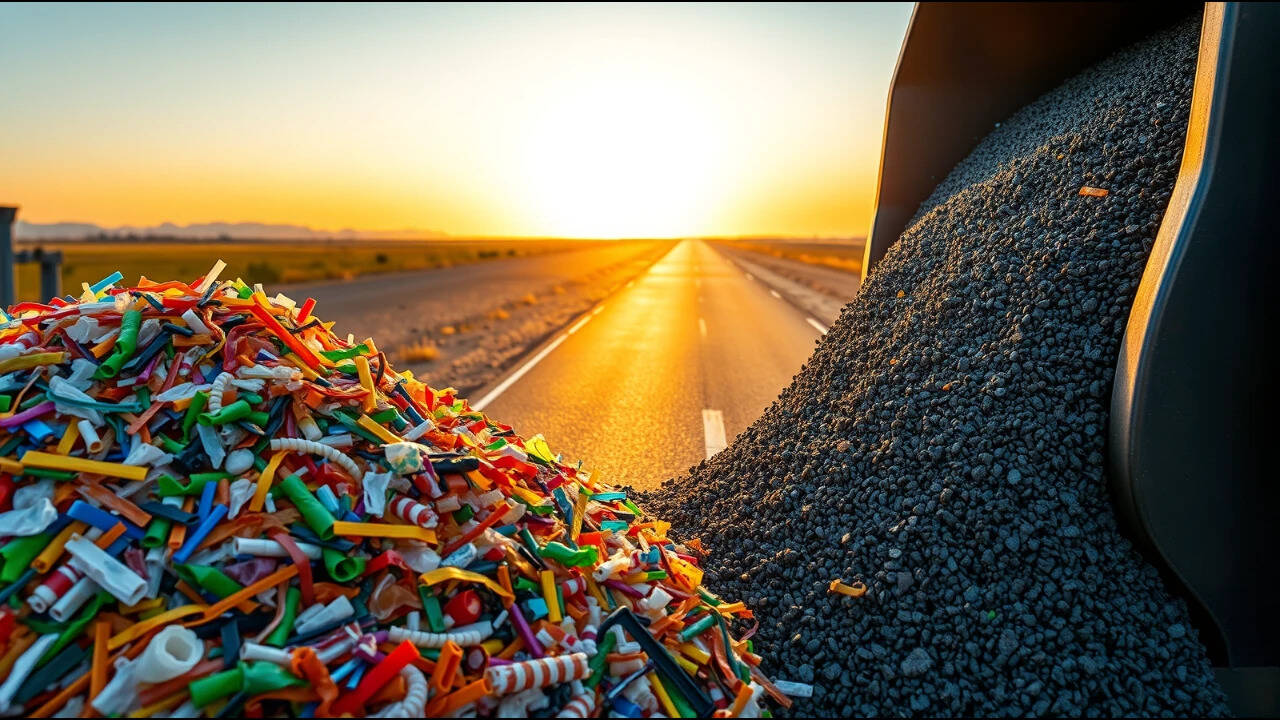 Texas tested a highway built with 4.5 tons of recycled plastic in 2025
