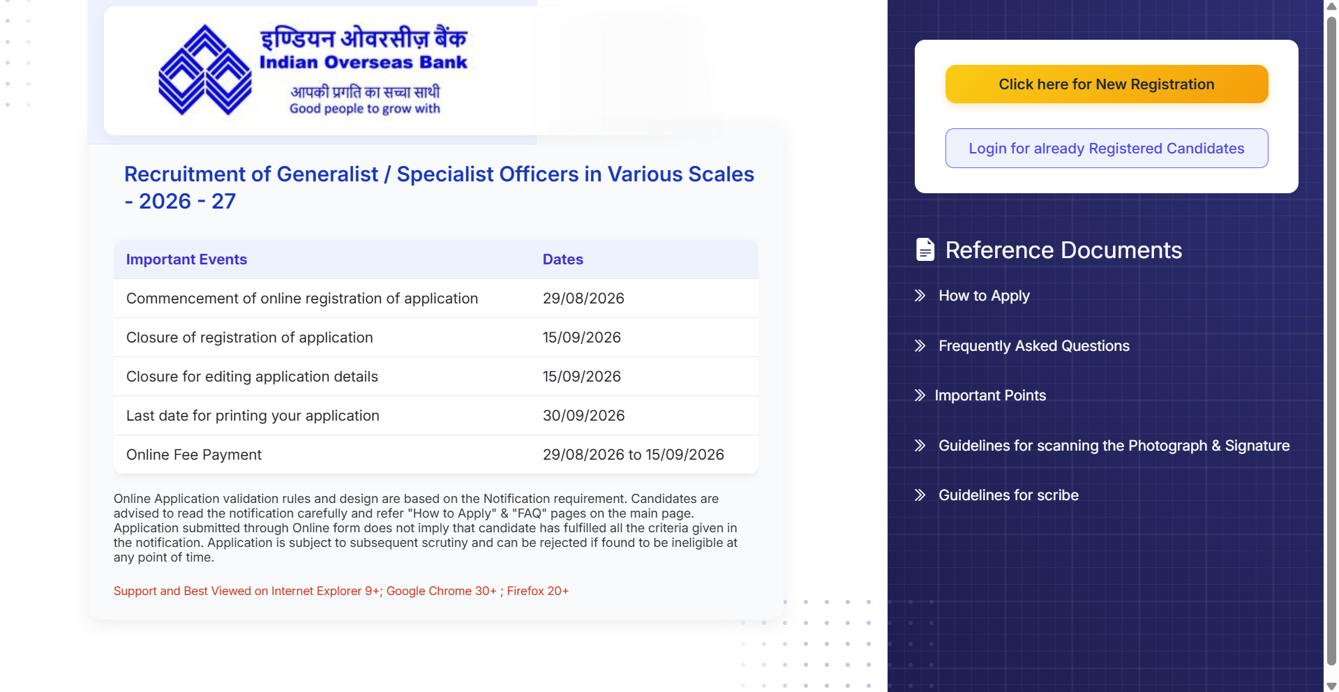 IOB SO recruitment 2026: Indian Overseas Bank invites applications for 291 posts; apply by September 15