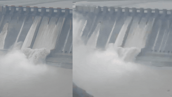 Chenab river water level rises in J&K’s Reasi as Salal Dam opens 4 gates