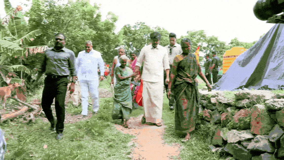 Watch: CM Vijay steps out of convoy, gifts elderly woman his Dior glasses