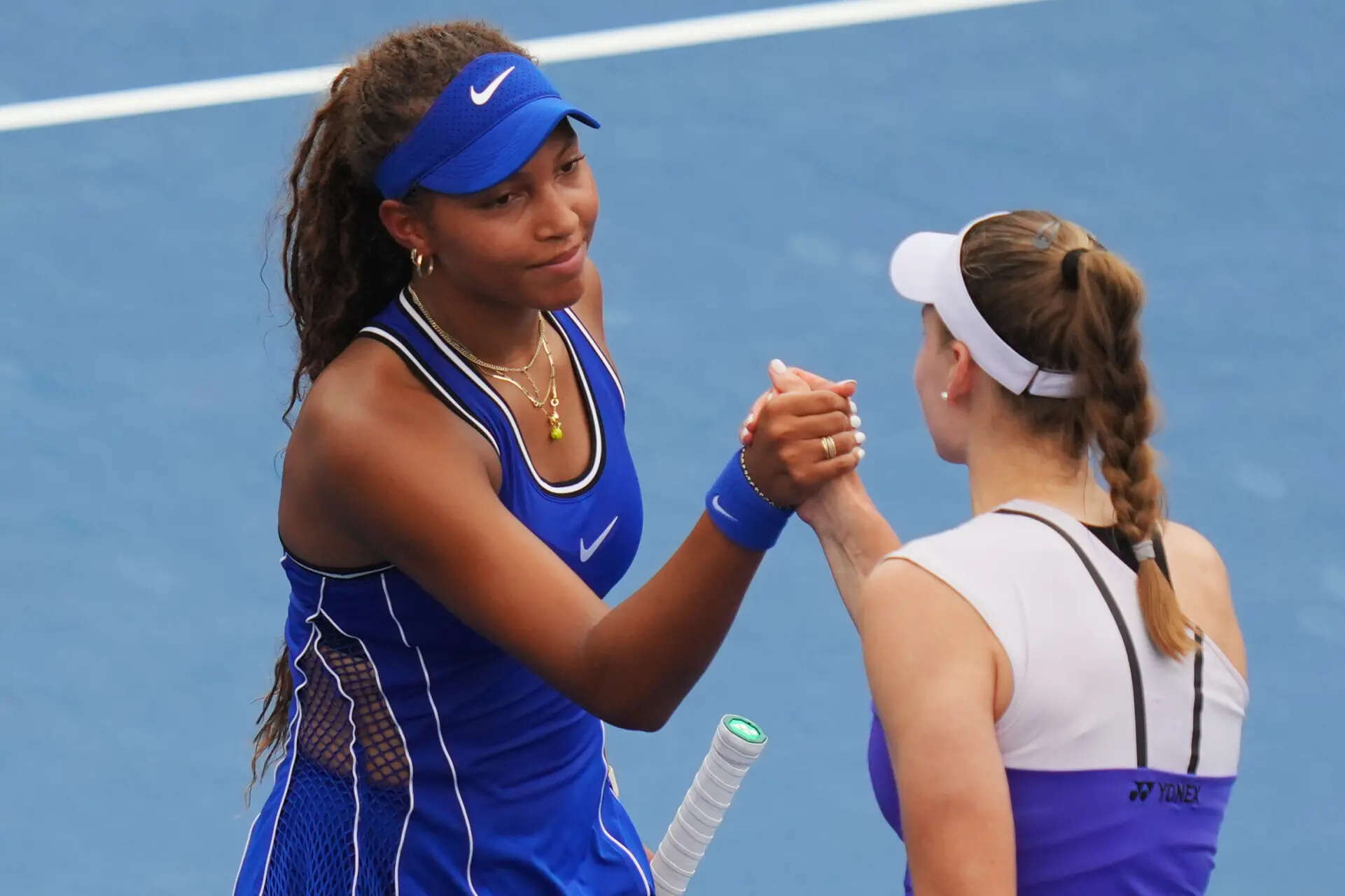Frodin, who played Serena’s body double in a movie, loses in US Open debut