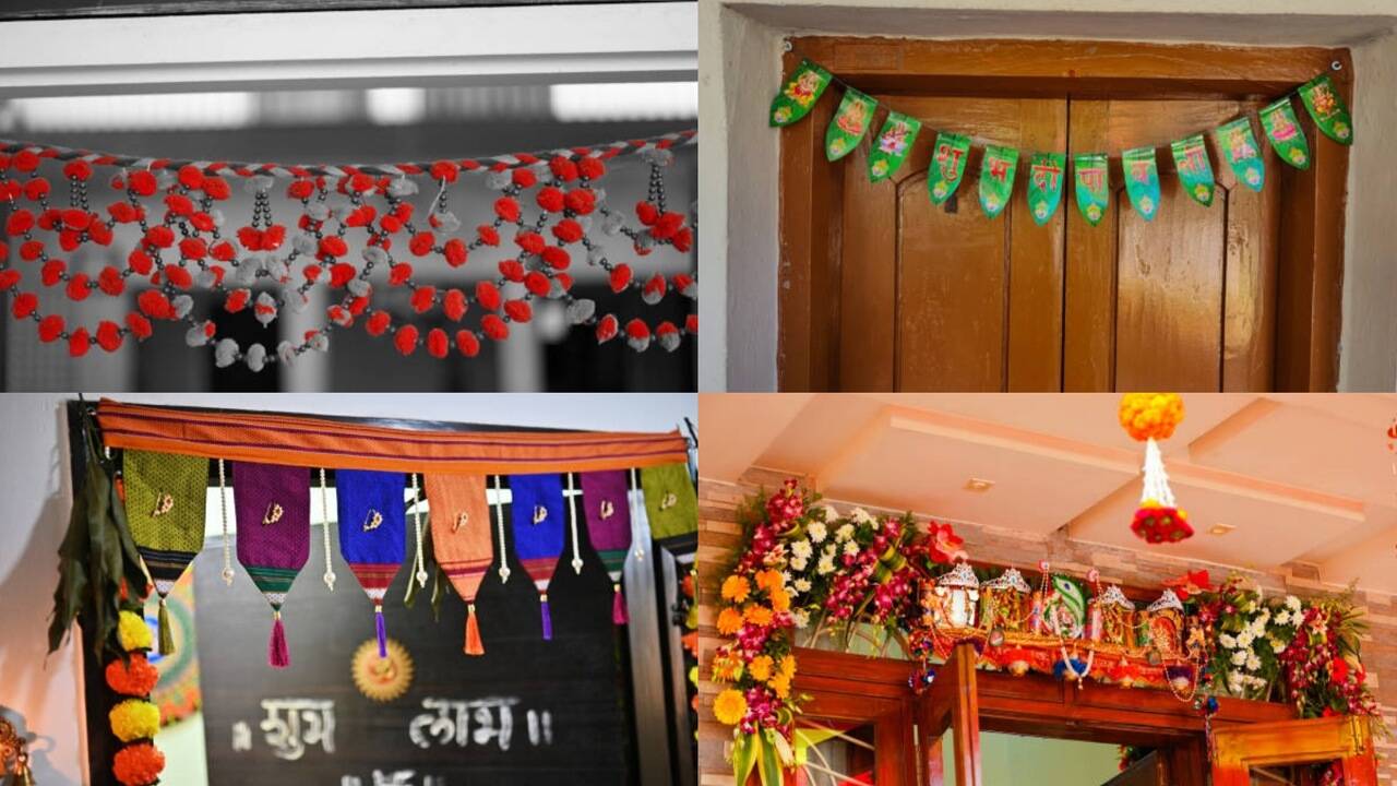 Make your own festive torans and door décor using materials at home