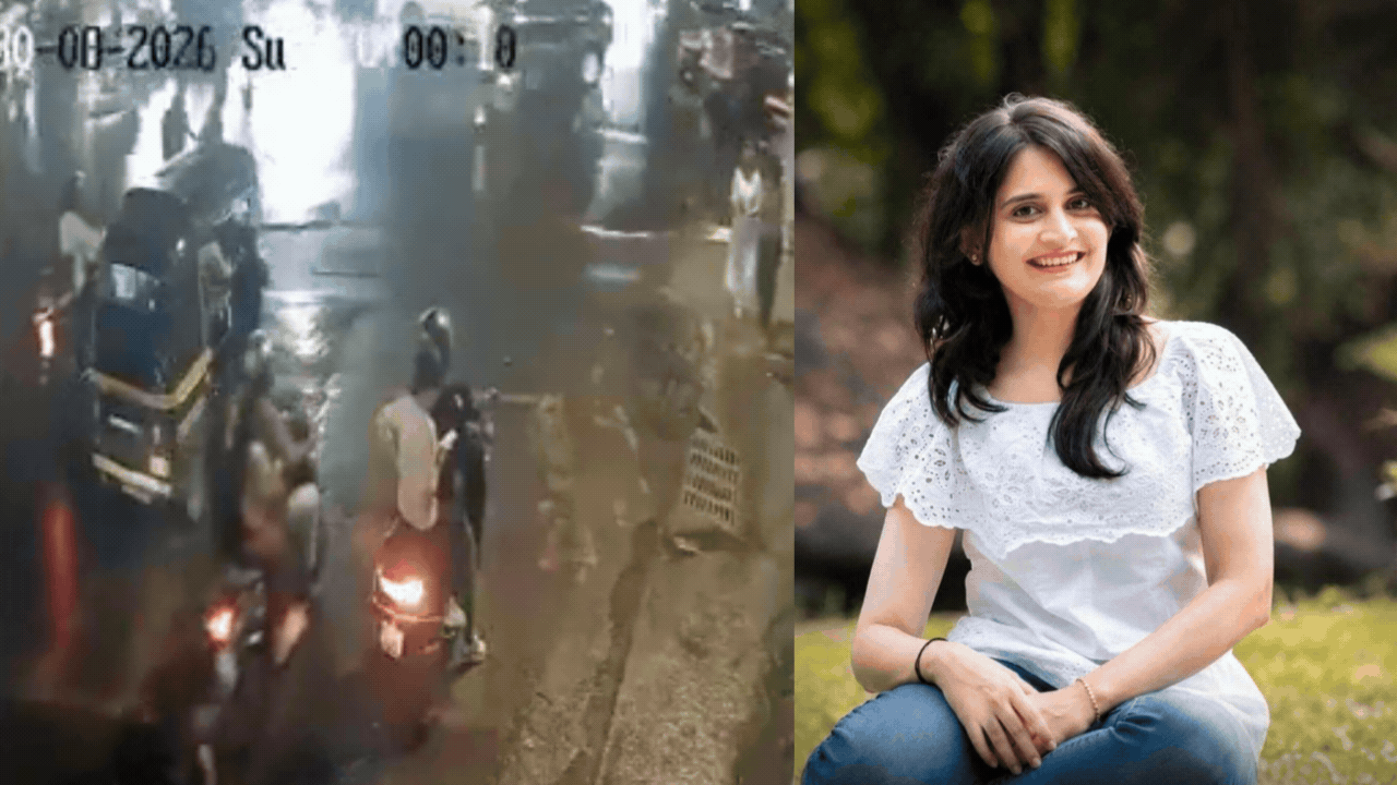 Mumbai killer crash on camera: Car rams bike, autos at traffic signal; woman dead