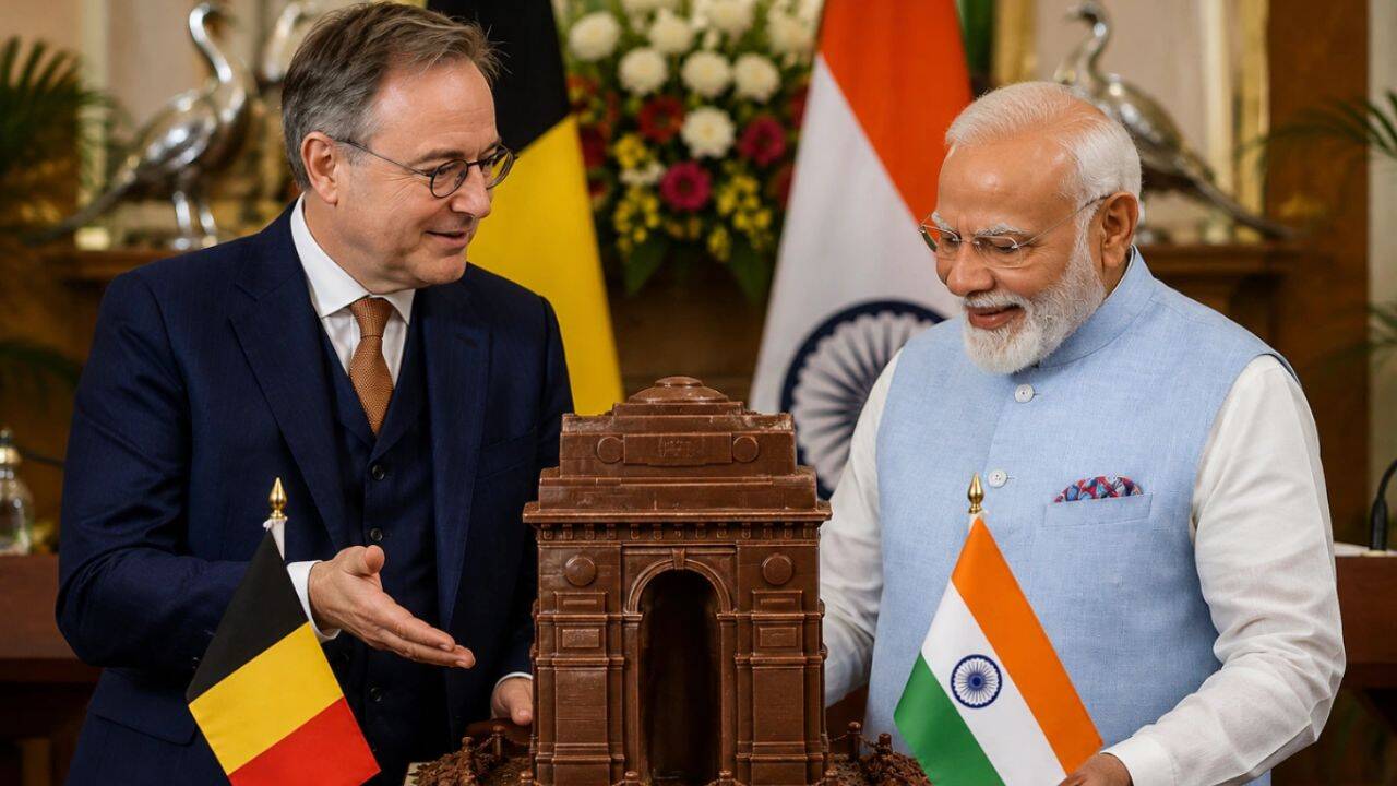 Belgian PM’s India Gate gift for PM Modi melts away on the journey, but the sweet message remains