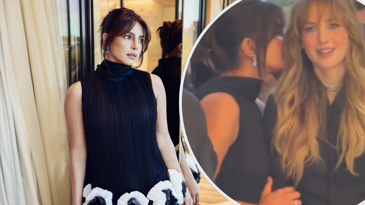 Priyanka shares fun moment with JLaw at fashion event - WATCH