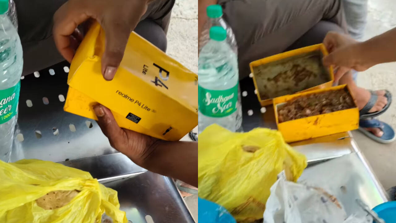 UP man goes viral for using mobile phone box as tiffin - internet calls it real unboxing!