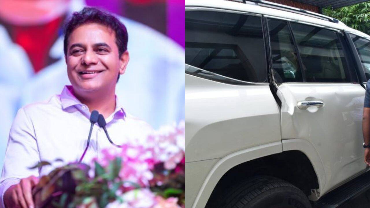Lorry hits BRS president KT Rama Rao’s car in Telangana