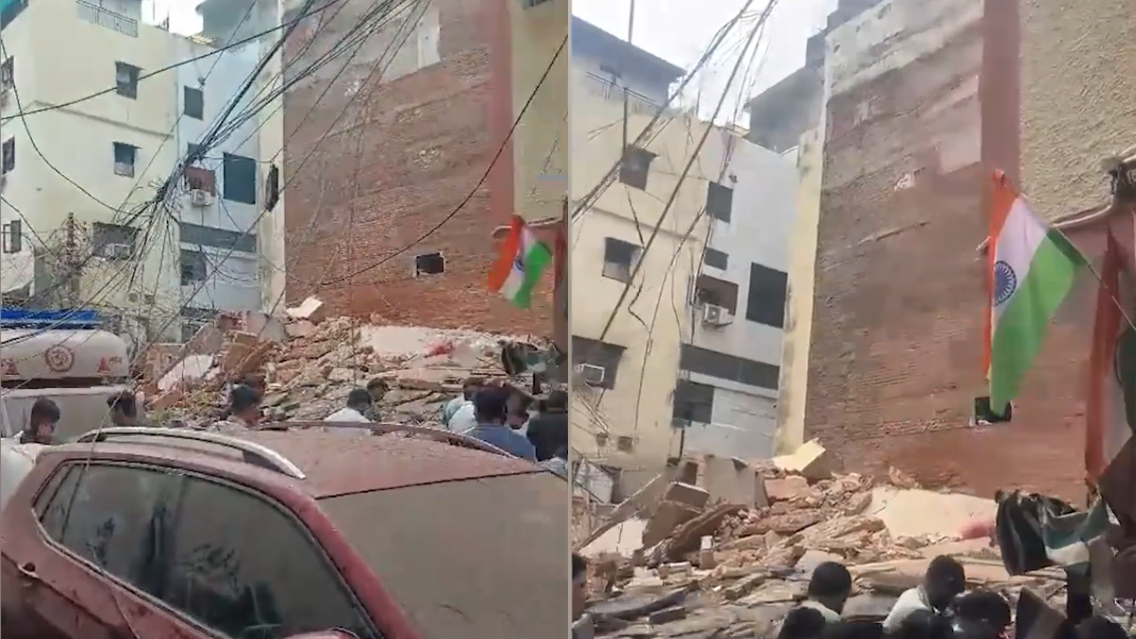 Several trapped after building collapses in Delhi's Satya Niketan; rescue ops on