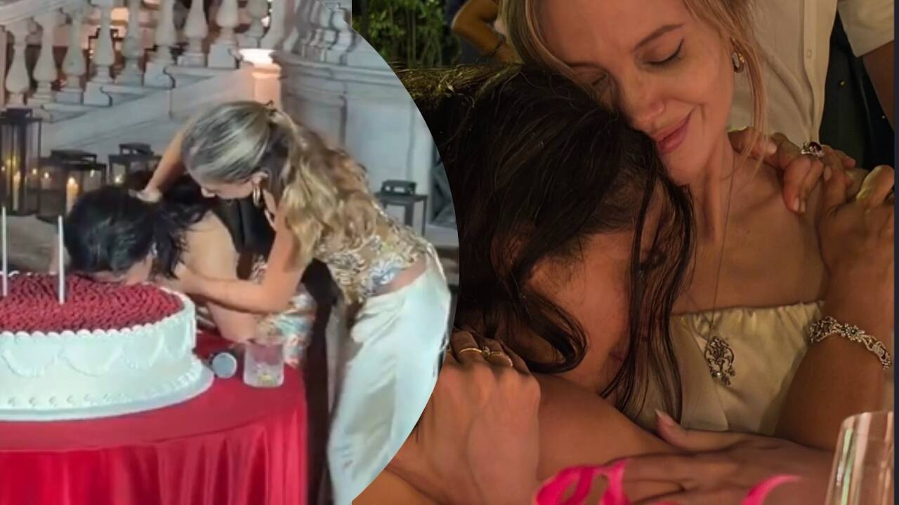 Angelina attends Salma's b'day bash in Rome - PICS