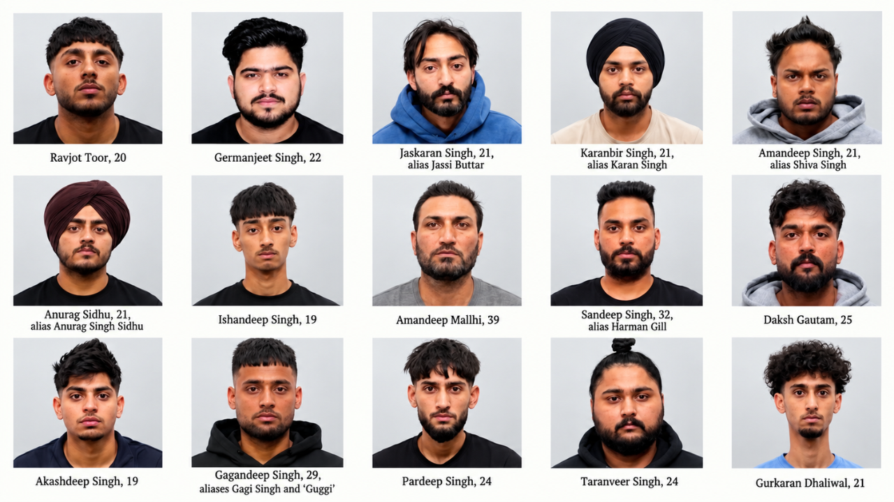 15 Indian-origin men charged in Canada extortion probe; police release photos