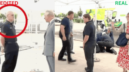 Watch: Trump shares edited clip of King Charles walking away from fainting worker
