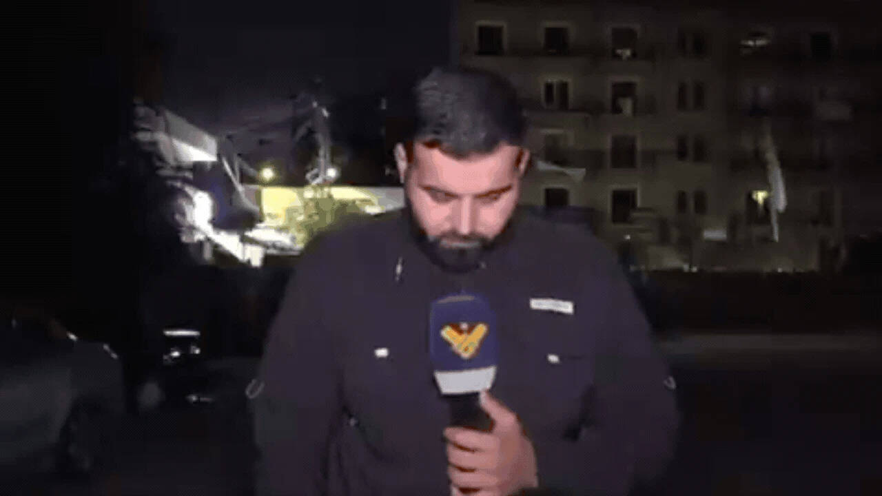 Caught on cam: Strike hits close to reporter live on air in Lebanon