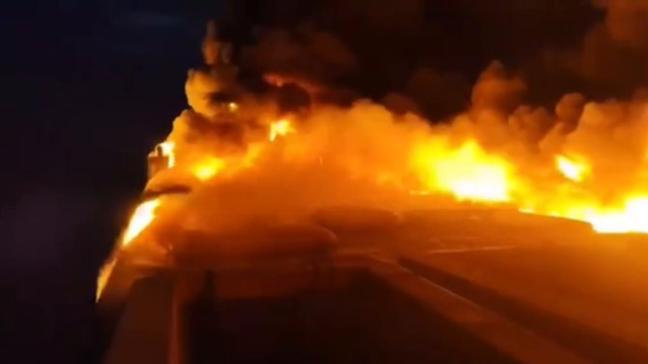 Watch: Ferry erupts in flames off Philippines’ Palawan; 5 killed