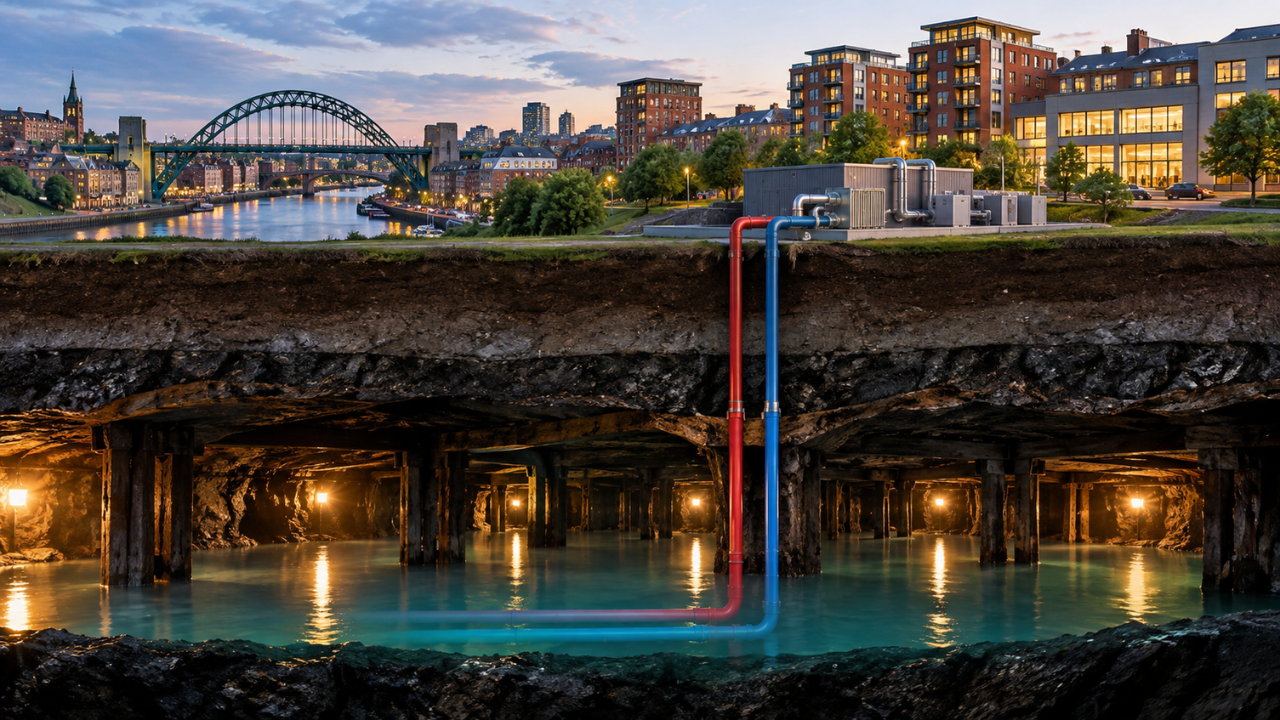 Gateshead uses 150m-deep mine water to heat 350 homes and public buildings