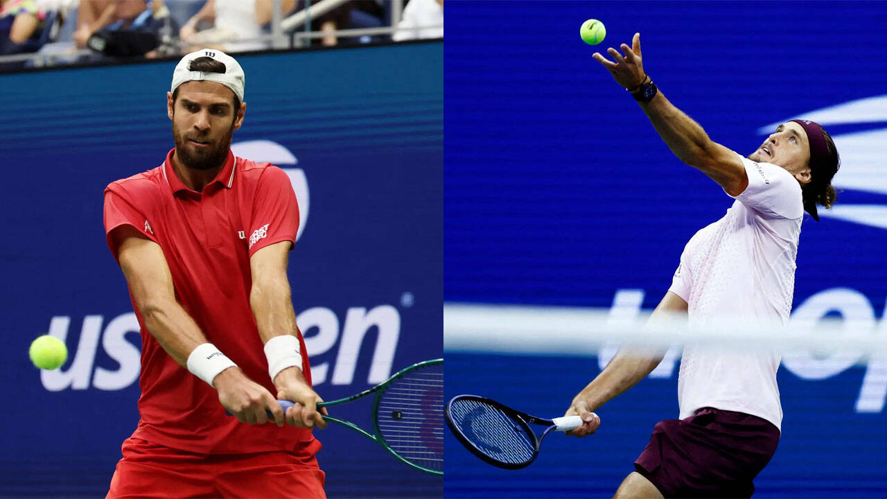 Same height, similar age, different paths: Zverev & Khachanov eye US Open final
