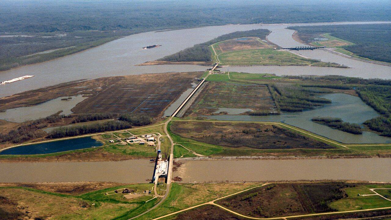 The US built nearly 2,000 km of Mississippi River levees; helping erase 4,900 sq km of coastal land