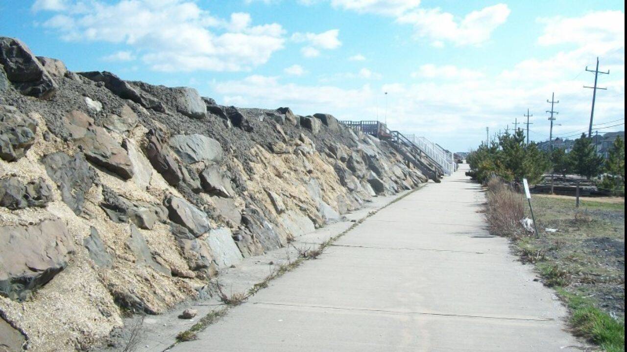 New Jersey built a massive seawall to protect a highway and beach houses from erosion