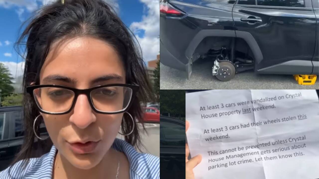 Indian woman finds brother’s car in US missing all 4 wheels