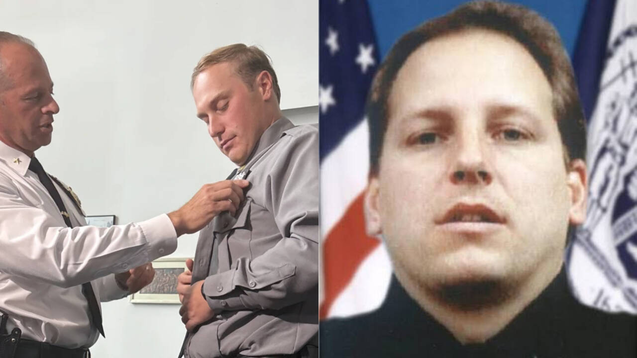 At 4, he lost his NYPD father on 9/11; 25 years later, he wears his badge