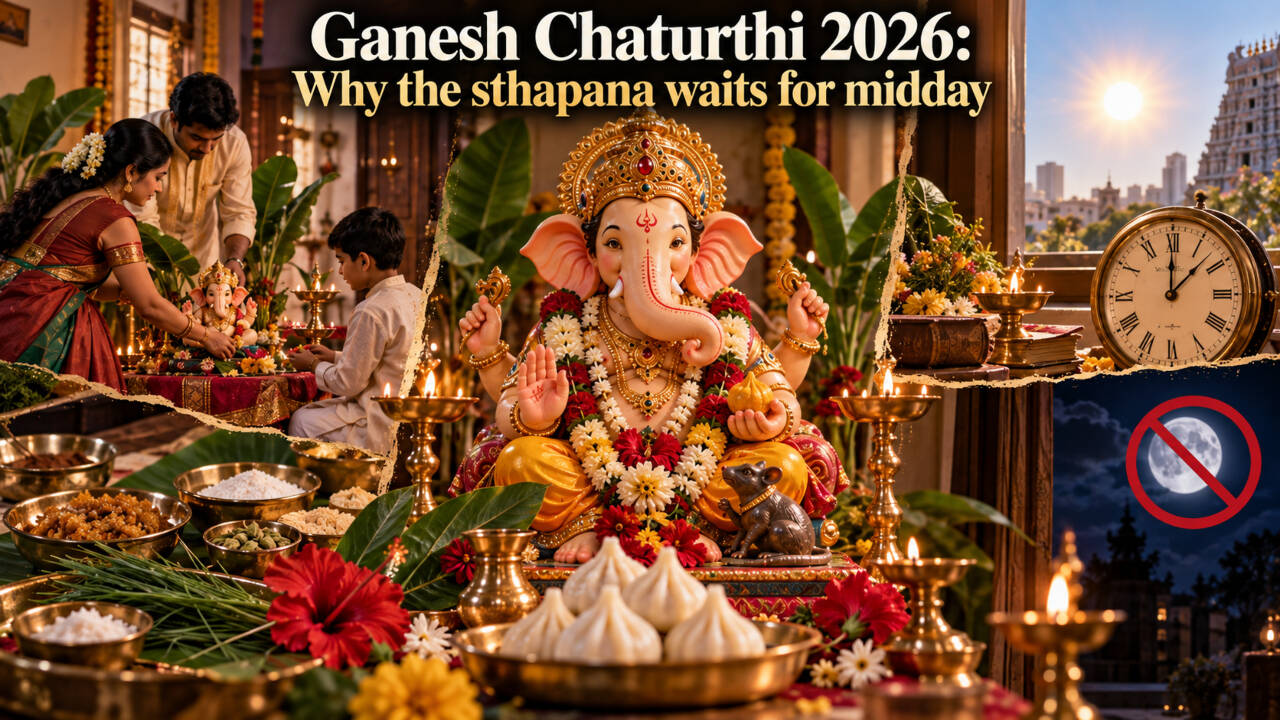 Ganesh Chaturthi 2026: Guide to madhyahna Ganapati sthapana; avoid moon on September 14