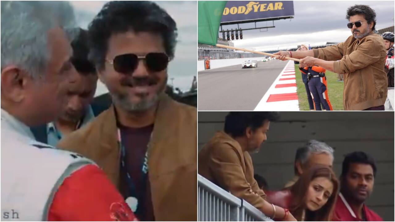 Vijay flags off Le Mans race; Trisha Krishnan spotted