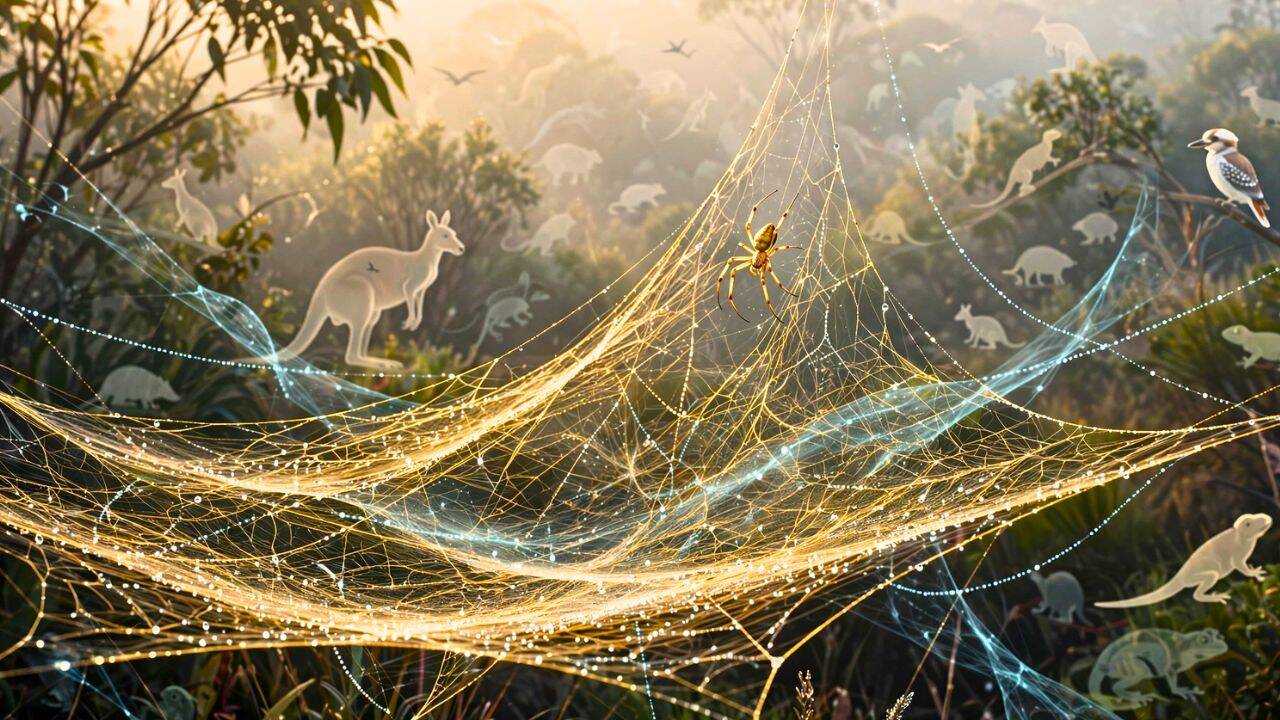 Scientists collected spider webs in Australia; their DNA revealed vertebrate species nearby