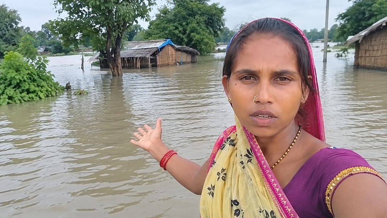"Where were you for a month?": Bihar flood-hit woman's blunt question to leaders goes viral