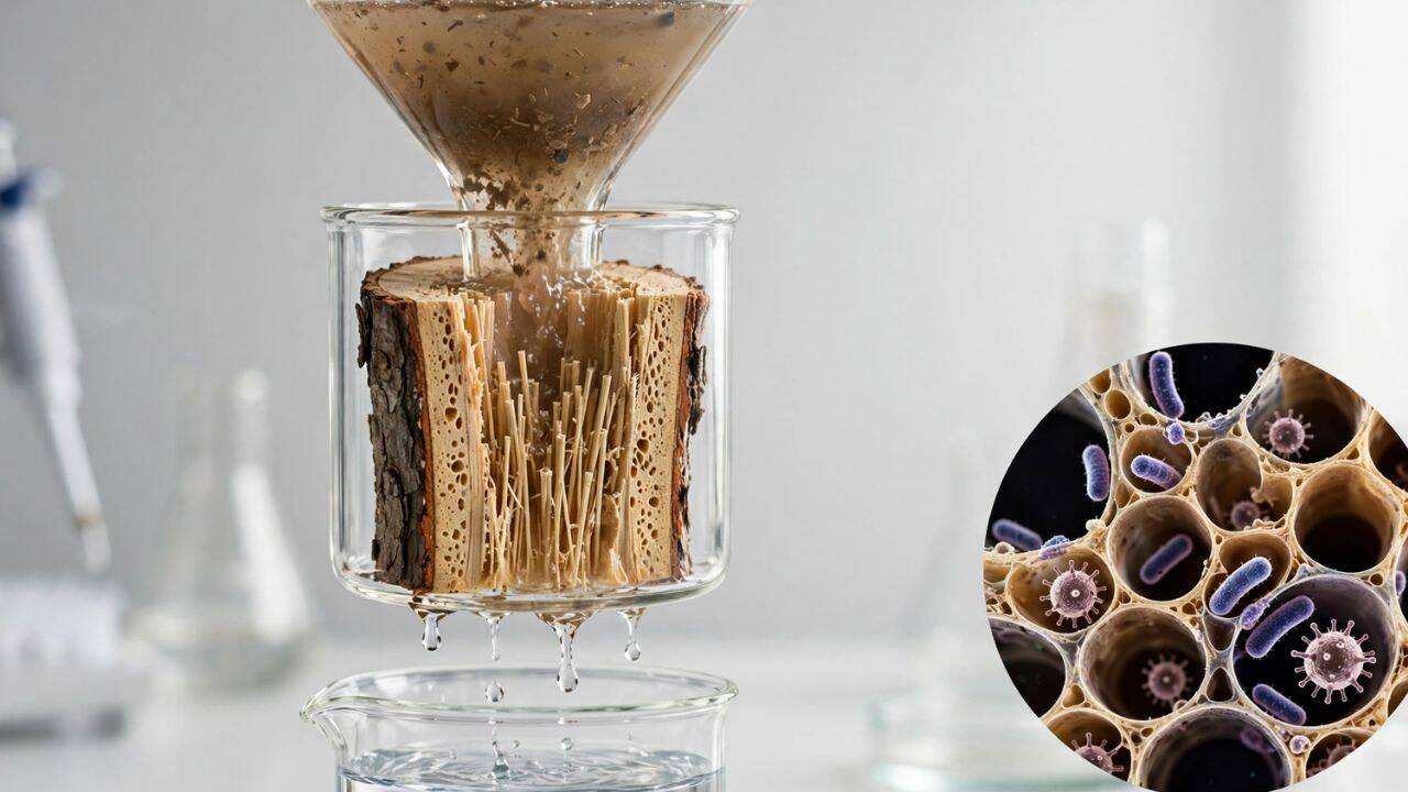 MIT makes water filters from tree branches that remove over 99% of bacteria and viruses