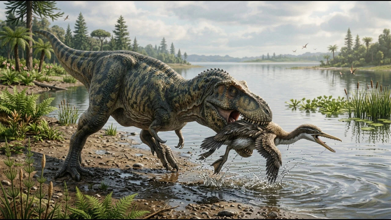 66-million-year-old feather found in dinosaur poop may explain bird survival